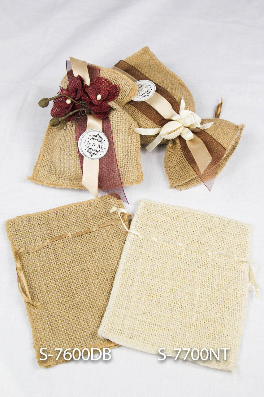 Burlap Pouches (12 pieces) - Americasfavors