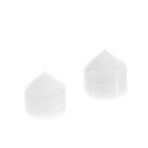 1pc- 3" x 3" White Dome Shaped Unscented Pillar Candle