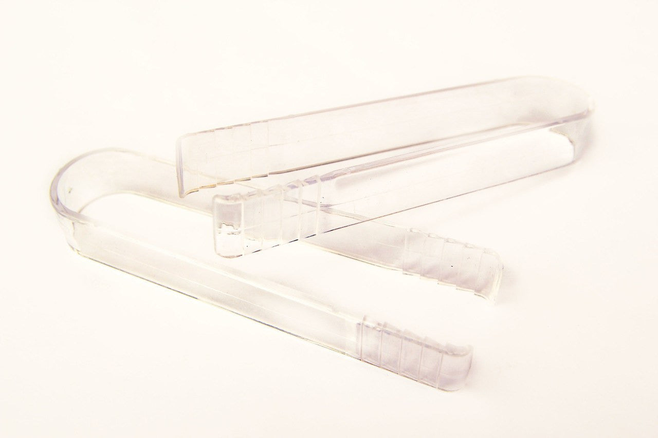 2 pcs- 5" Clear Tongs