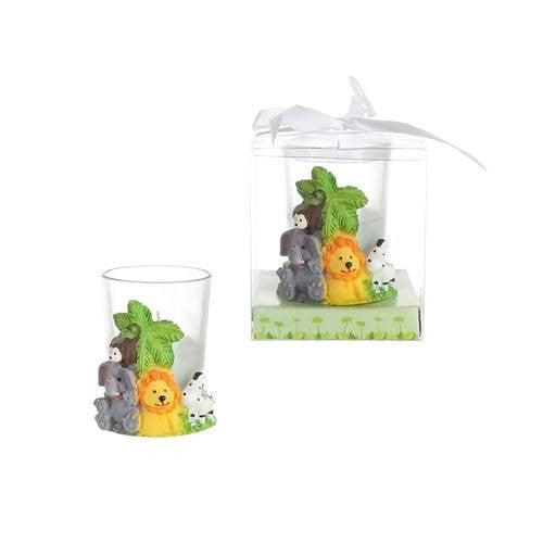 1pc- Safari Animals Poly Resin Candle Set