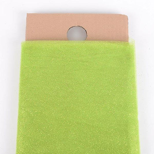 Apple Green Glitter Tulle 54" x 10 Yards
