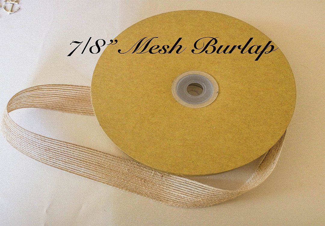 7/8" Burlap Ribbon (25 yards)