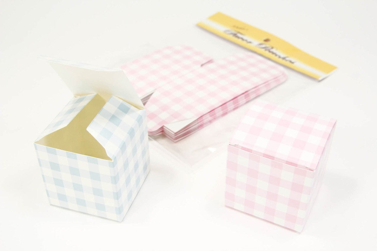 12 pcs, 2"x 2" Checkered Favor Box