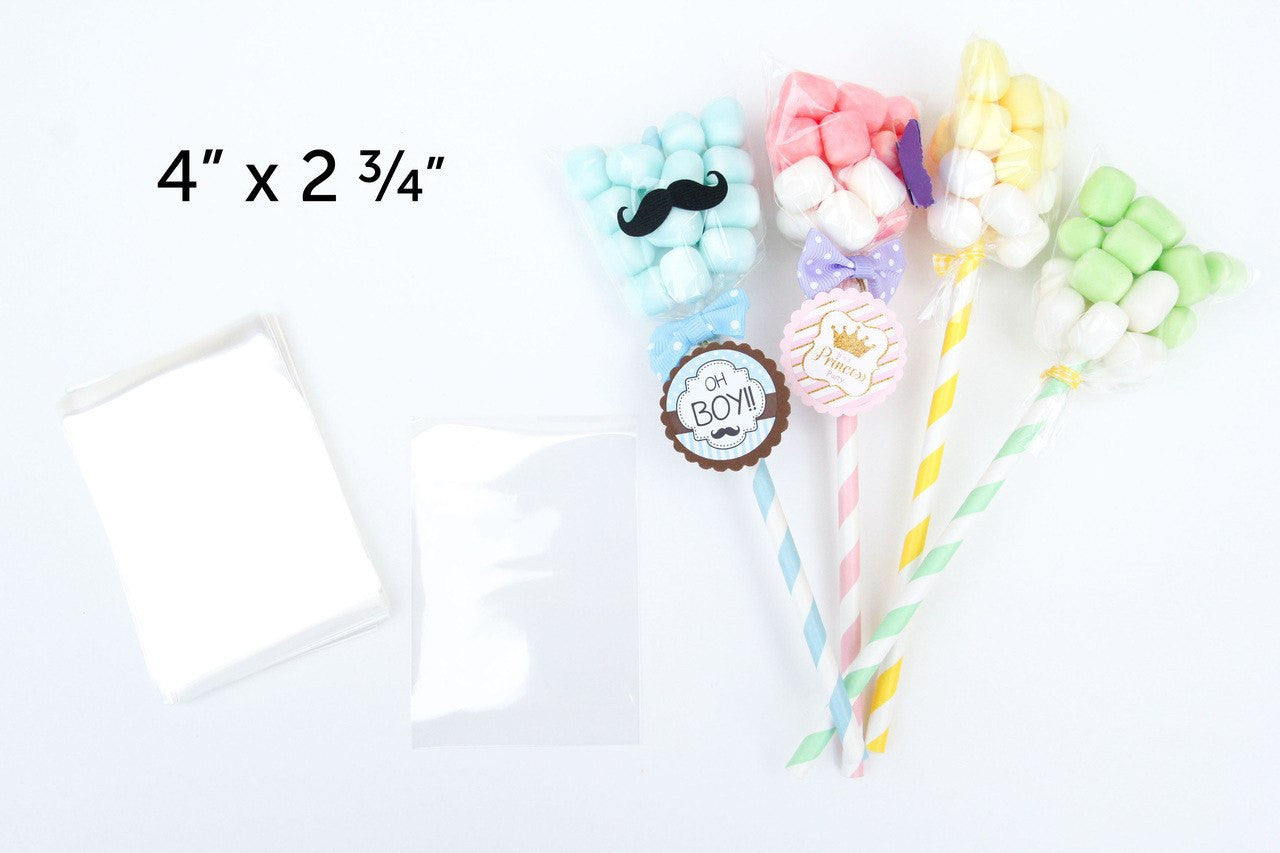 100 pcs- Clear Plastic favor bags