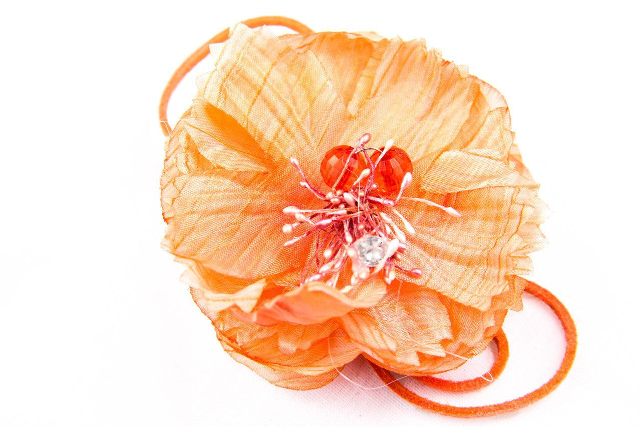 6 pcs- Coral Flower Blossom w/clip