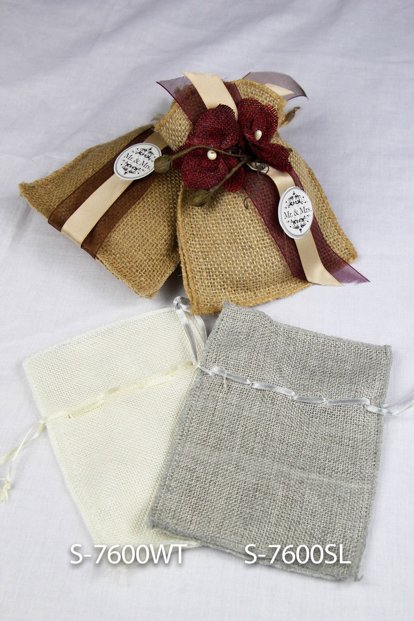 12 pcs-Burlap Pouches