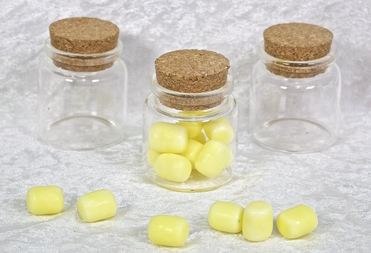 12 pcs-Glass Cork Bottle Wide (Two Sizes)