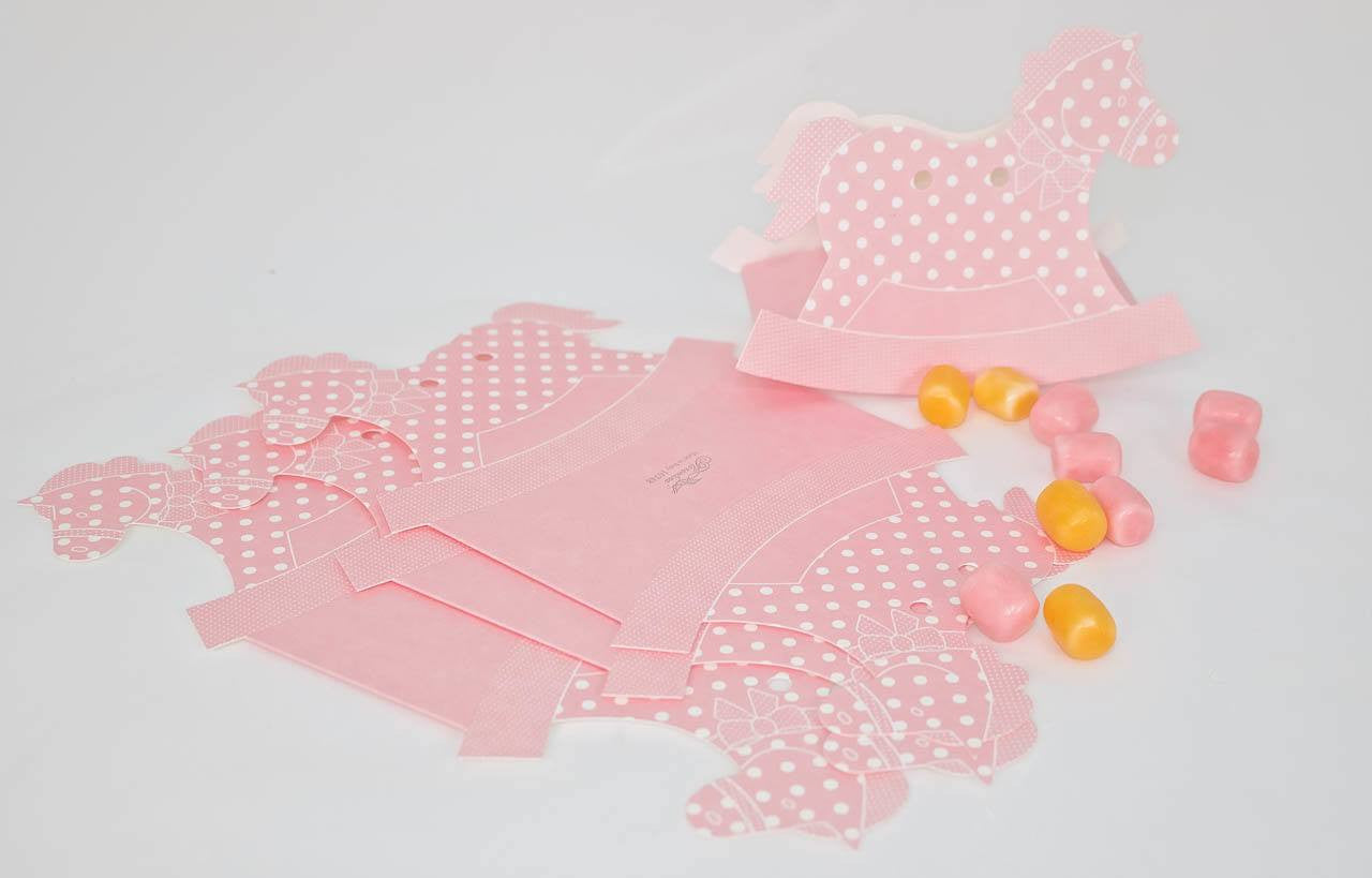 12 pct-italian Polka-Dot Horse Treat Box Pink & Blue