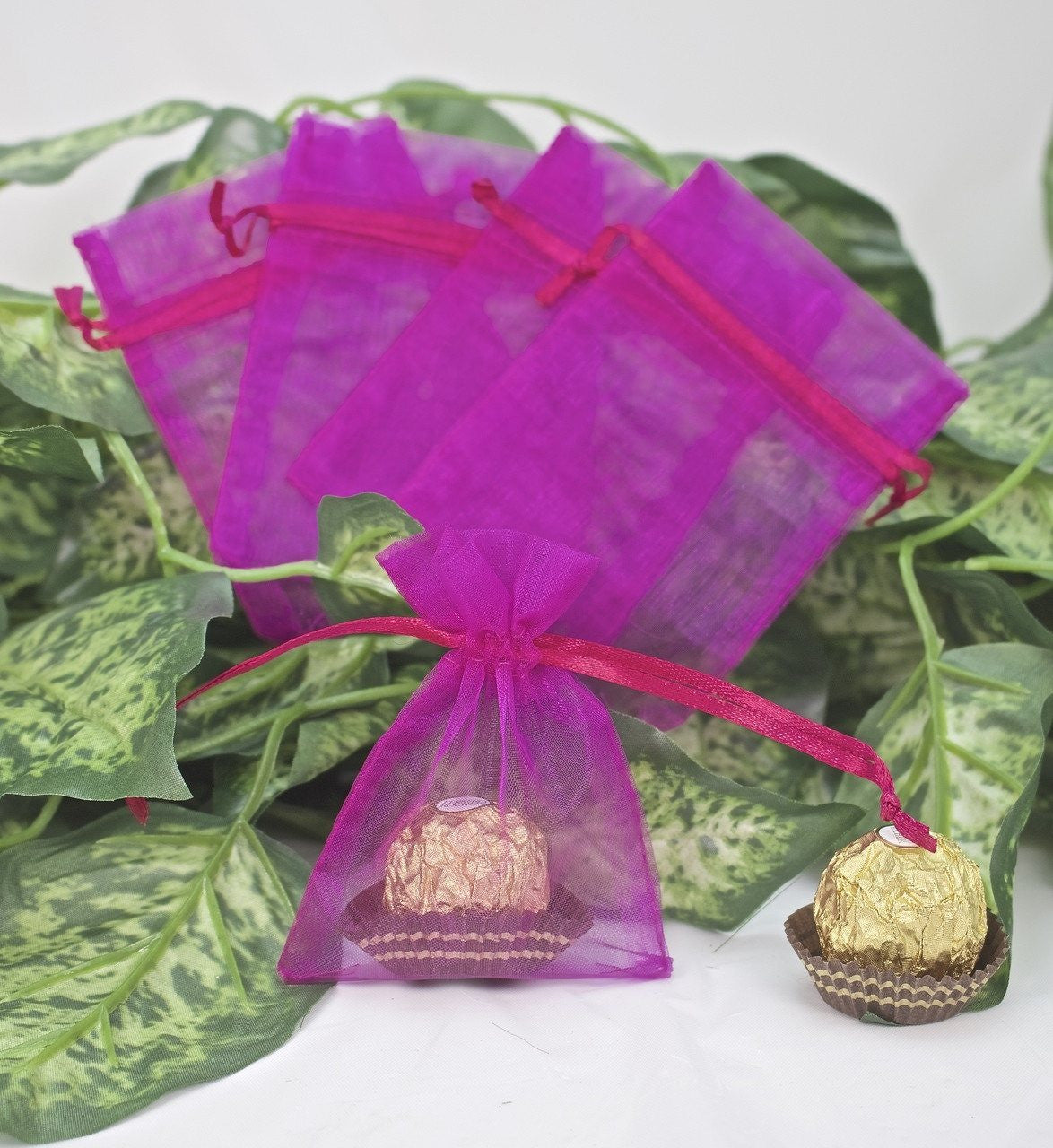 12 pcs, 3"x 4" Organza Pouches