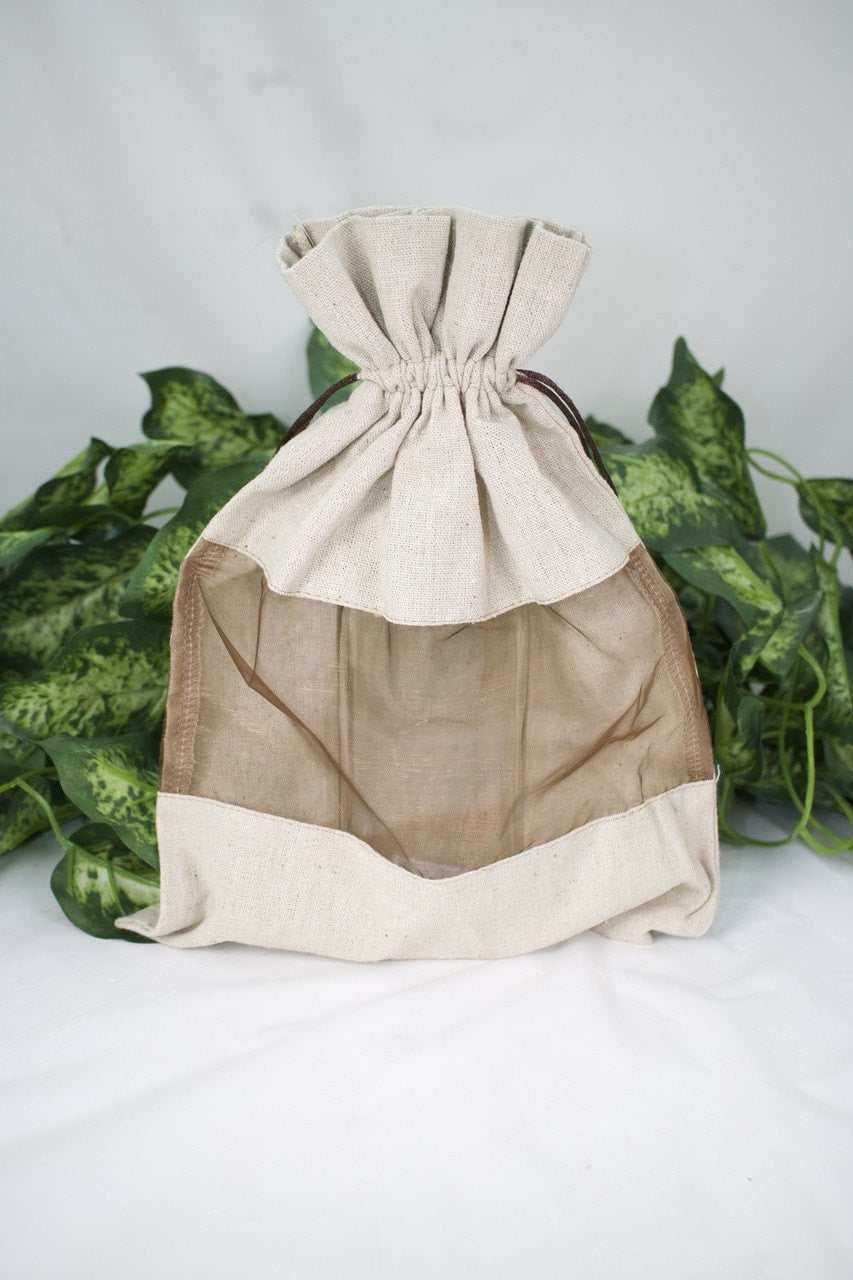 10 pcs, Muslin & Organza Favor Pouches