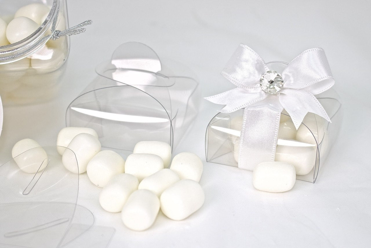12 pcs-Clear Dome Square Boxes