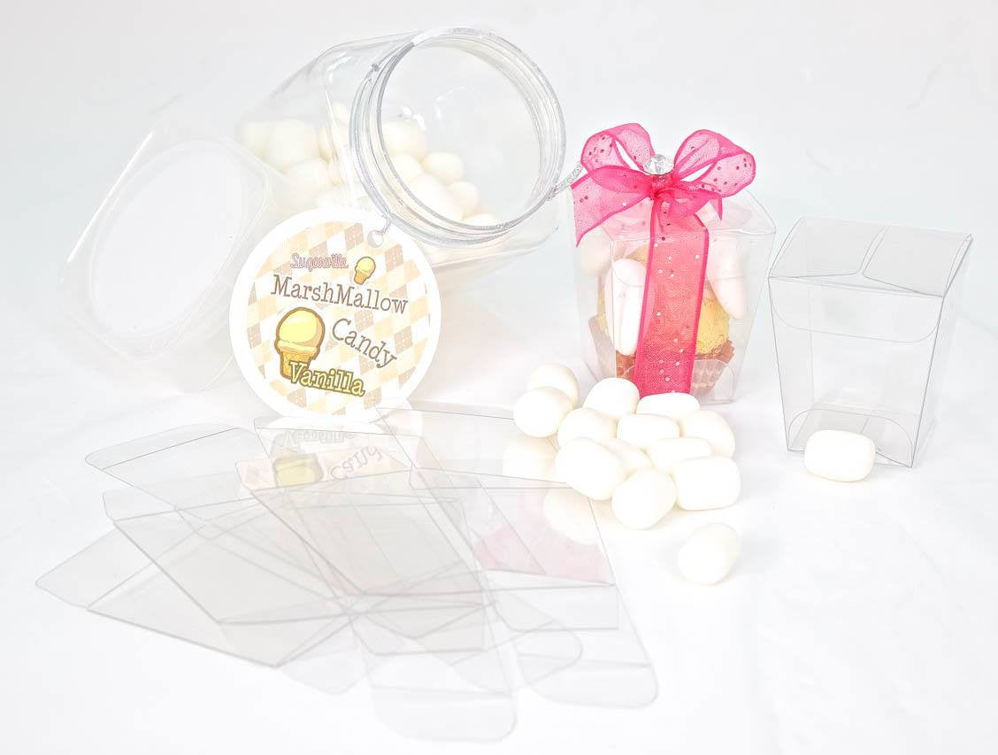 12 pcs-Transparent Take-out Favor Box
