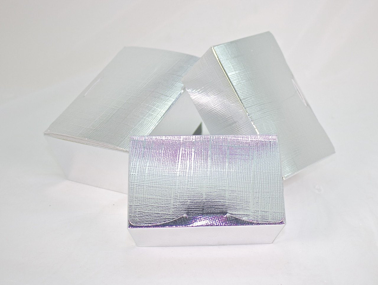 12 pcs-Italian Gold & Silver Rectangular Treat Boxes (3 Sizes)
