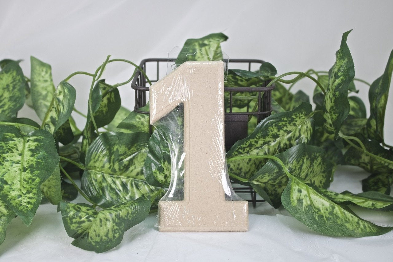 1pc- 6" Wooden Number "1"