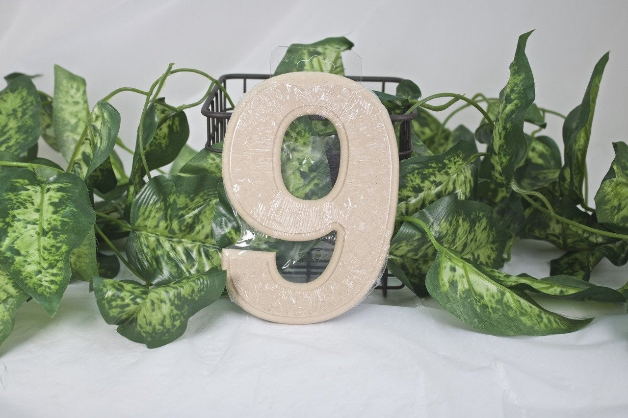 1pc- 6" Wooden Number "9"