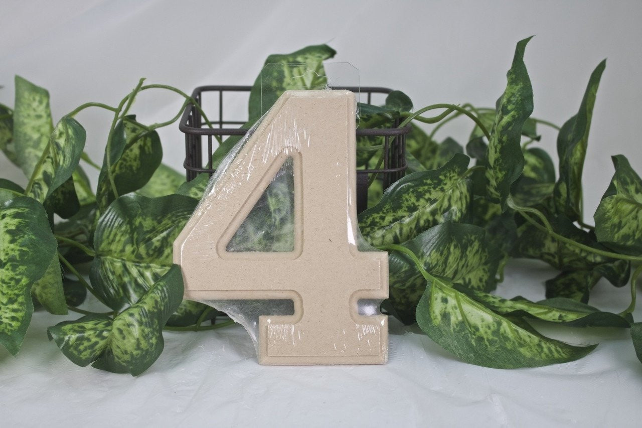 1pc- 6" Wooden Number "4"