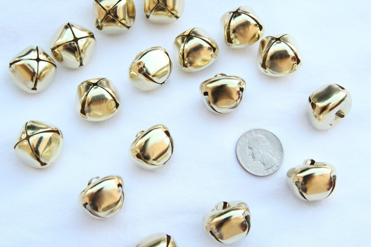 12 pcs- 1" Golden Bells