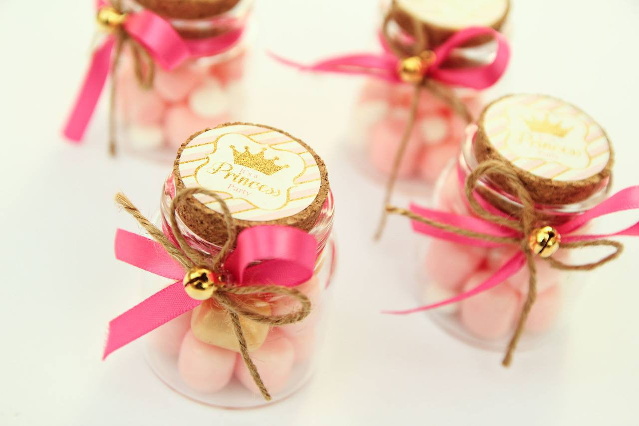 1 pc-Royal Prince/Royal Princess Glass Bottle Favors