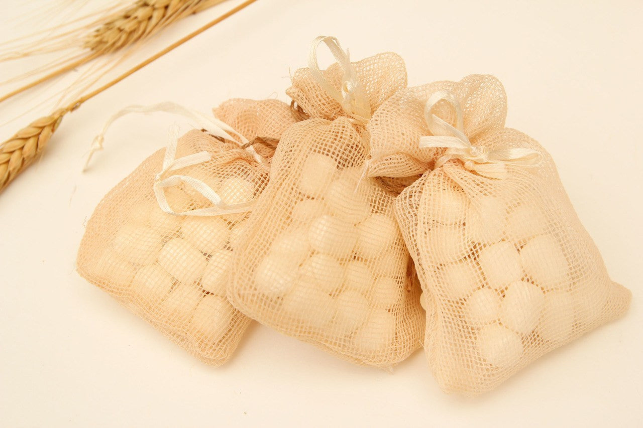 Primera Comunion Mesh Pouch with Marshmallow Candies