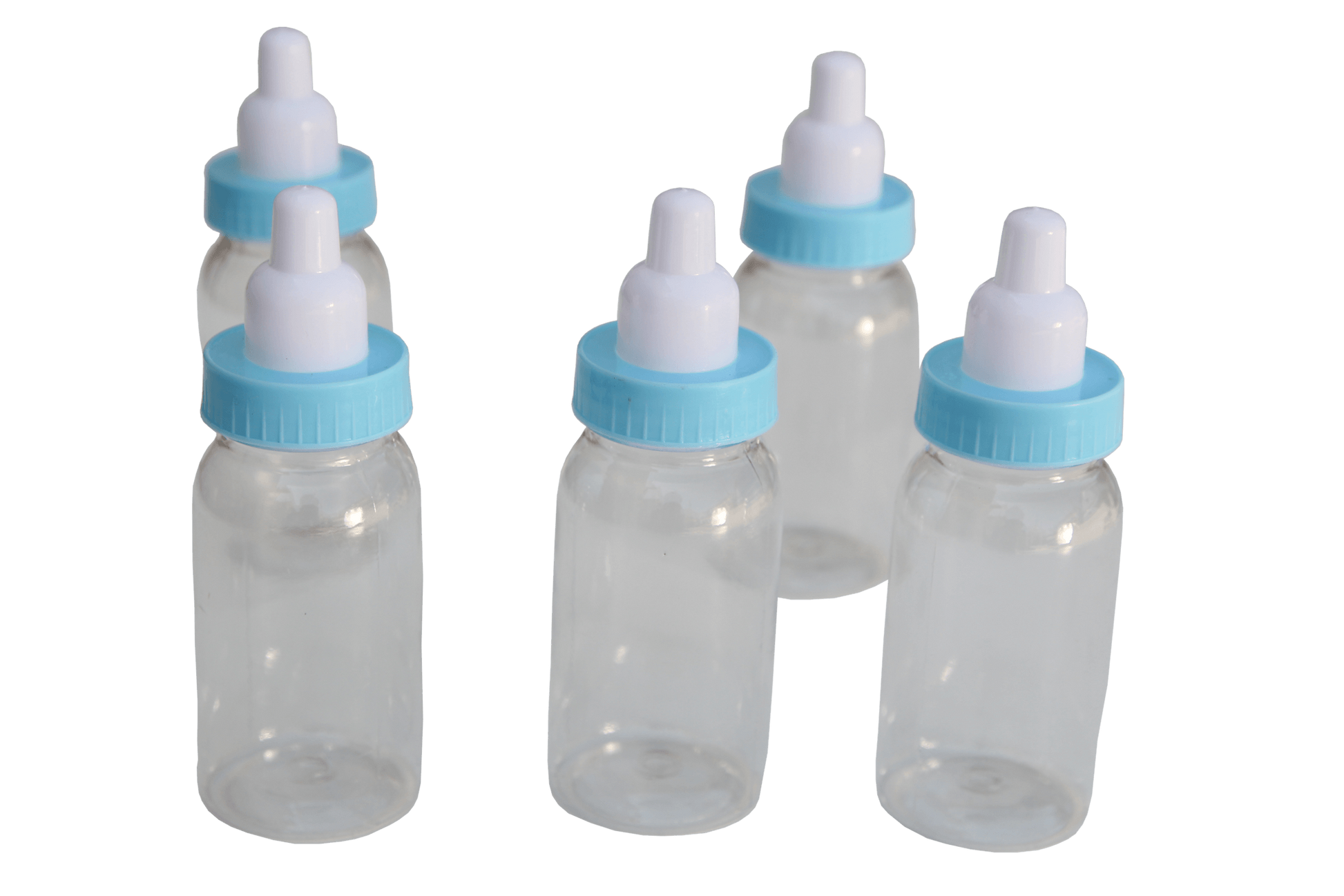 3.25" Blue Small Baby Favor Bottles (12 pieces) - Americasfavors