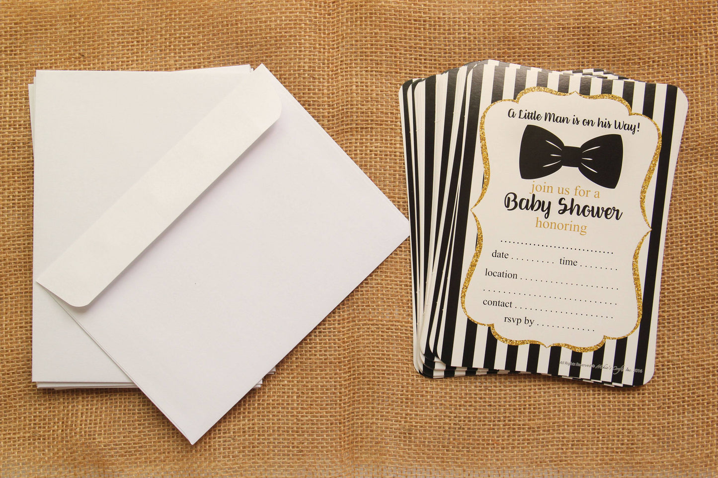 Mustache Baby Shower Invitation (Little Man) (12 pieces) - Americasfavors