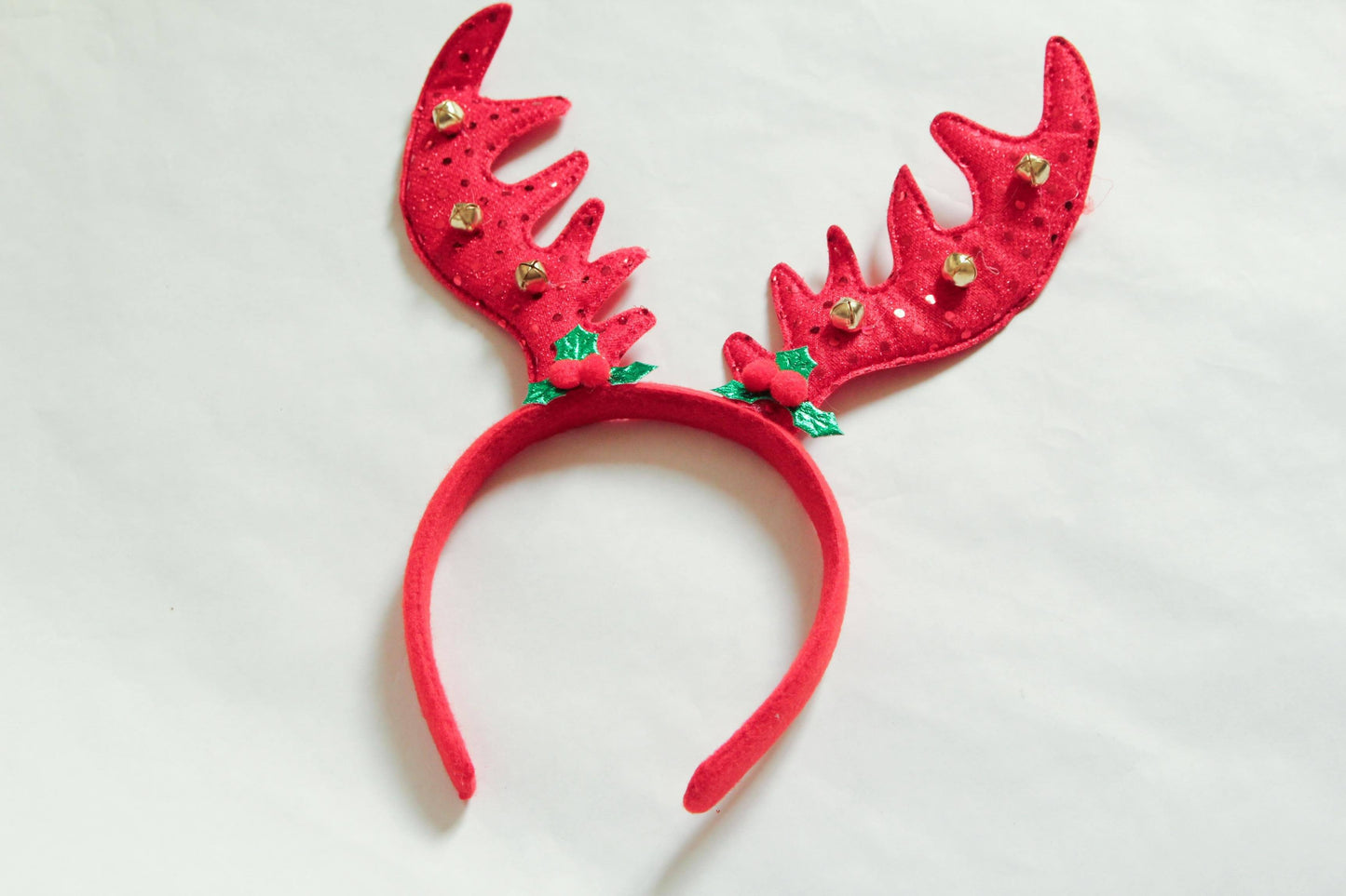 Christmas Santa Reindeer with Jingle Bells Head Band