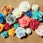 Small Foam Flowers Without Stem (12 pieces)