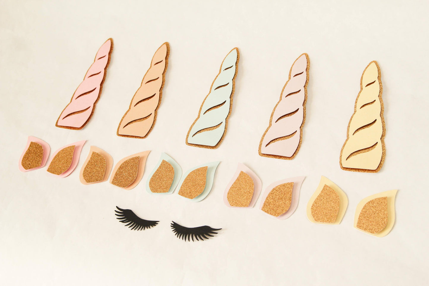 Unicorn Horn, Ears & Eyelash Decoration Die-cuts (1 set)