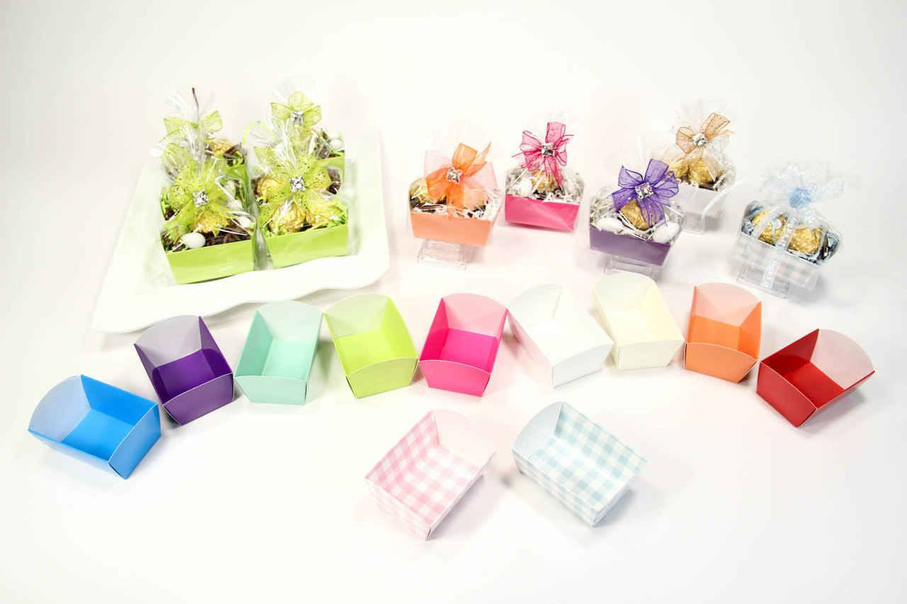12 pcs-Tray Favor Box (Yellow)