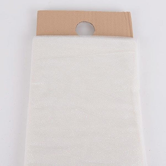 Ivory Glitter Tulle 54" x 10 Yards