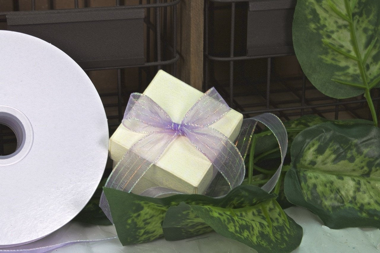 50 yards-Lavender Corsage Ribbon (3/8" & 5/8")