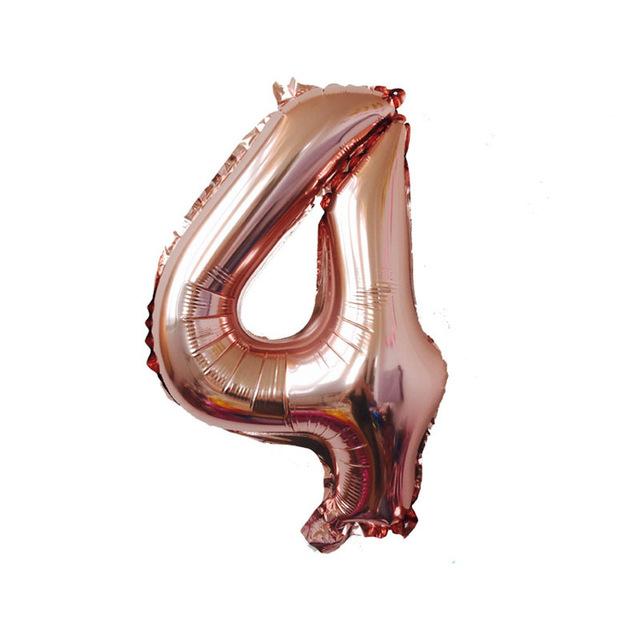 1 Ct- 40" Rose Gold Number Foil Helium Balloons for Backdrops