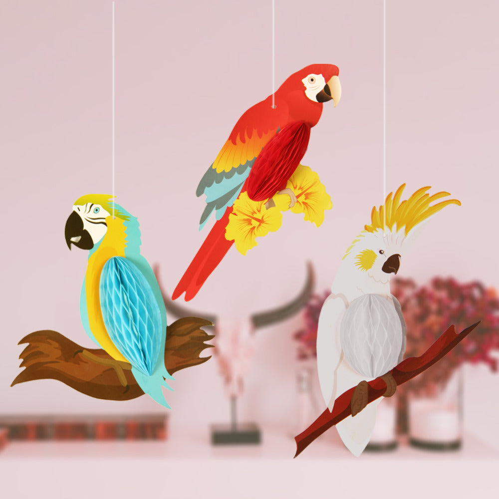 3pcs - Honeycomb Parrots