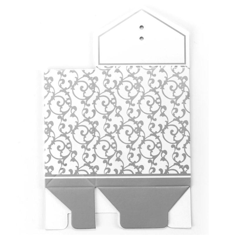 Silver Wedding Favor Envelope Bag with Ribbon (50 Pcs)