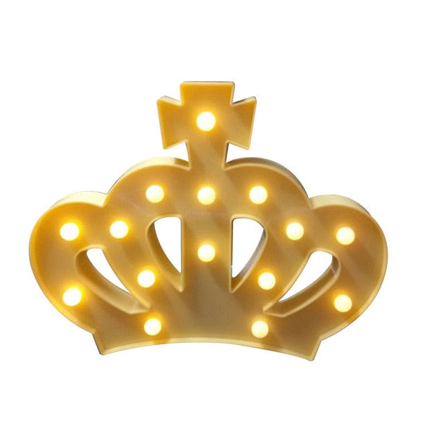 LED Crown Light for Walls, Tables, Backdrop & Desks (White, Yellow, Pink) (Battery Operated)