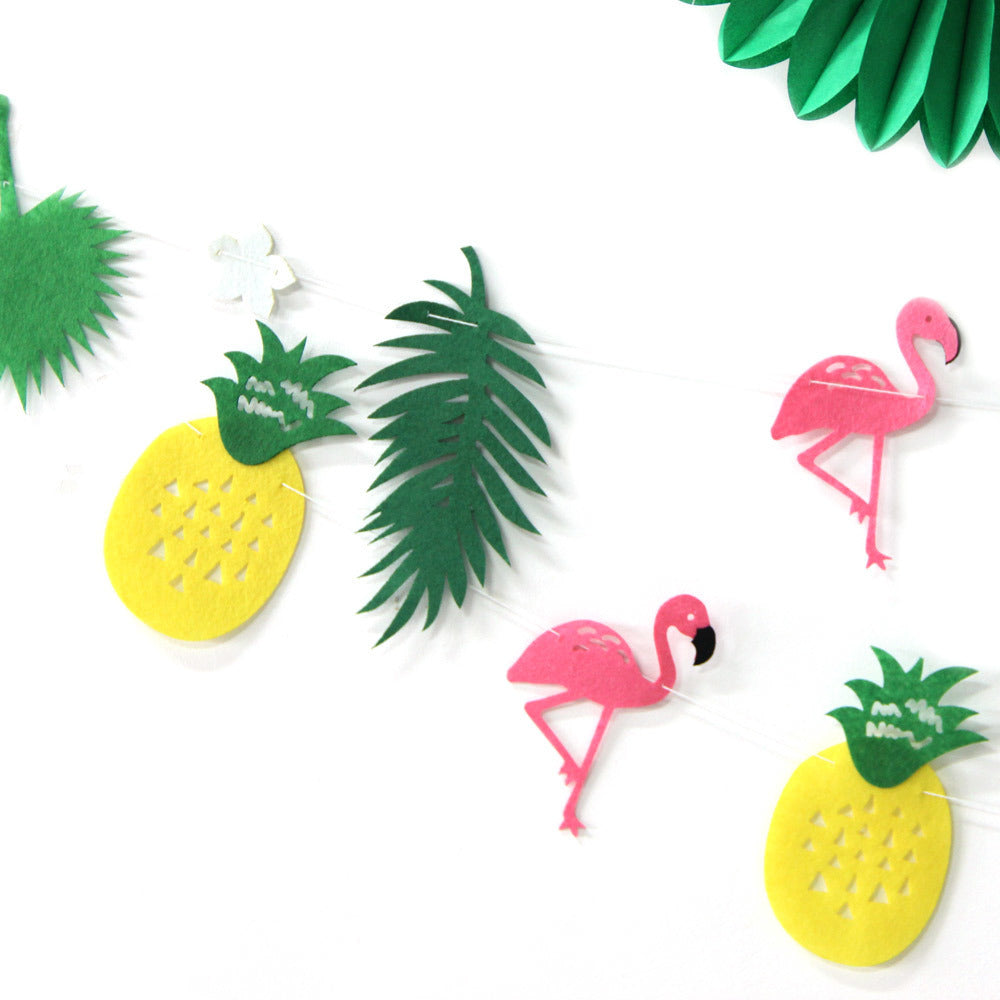 Tropical/Hawaiian/Luau Party Banner, Cupcake Toppers, Fans, Photo Booth Props & Tassels (31 pieces Set)
