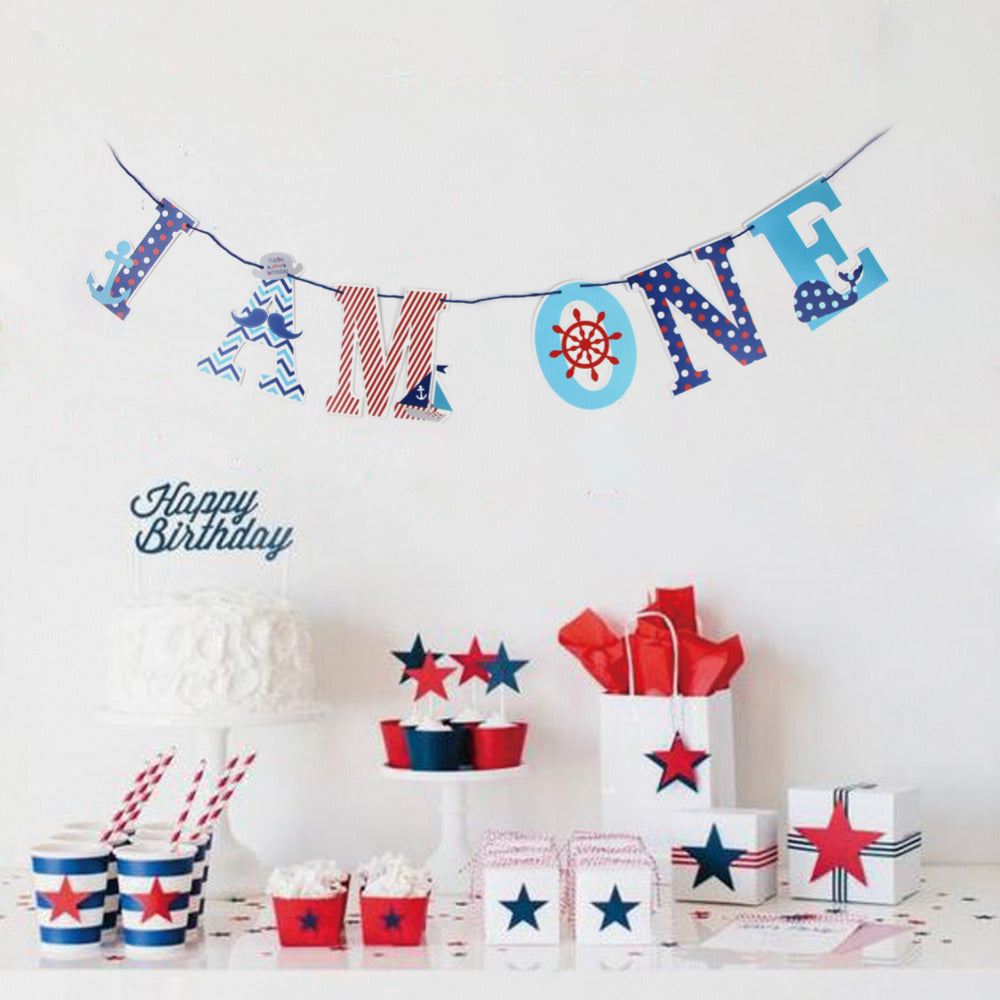 Nautical " I AM ONE" Banner