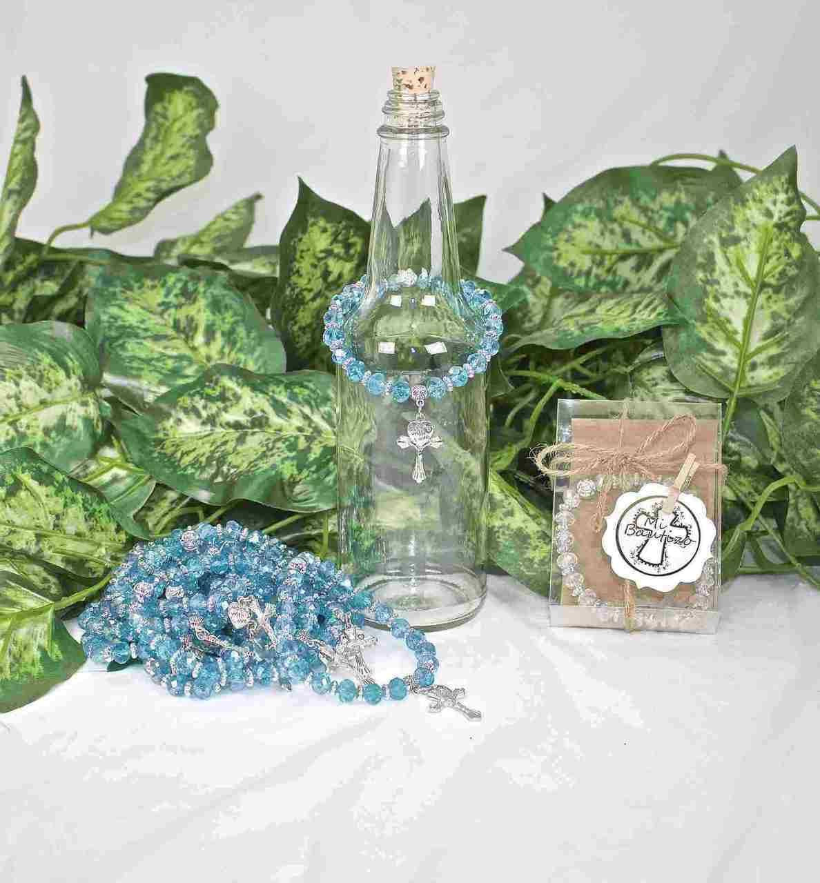 12 pcs-Beaded Rosaries Turquoise