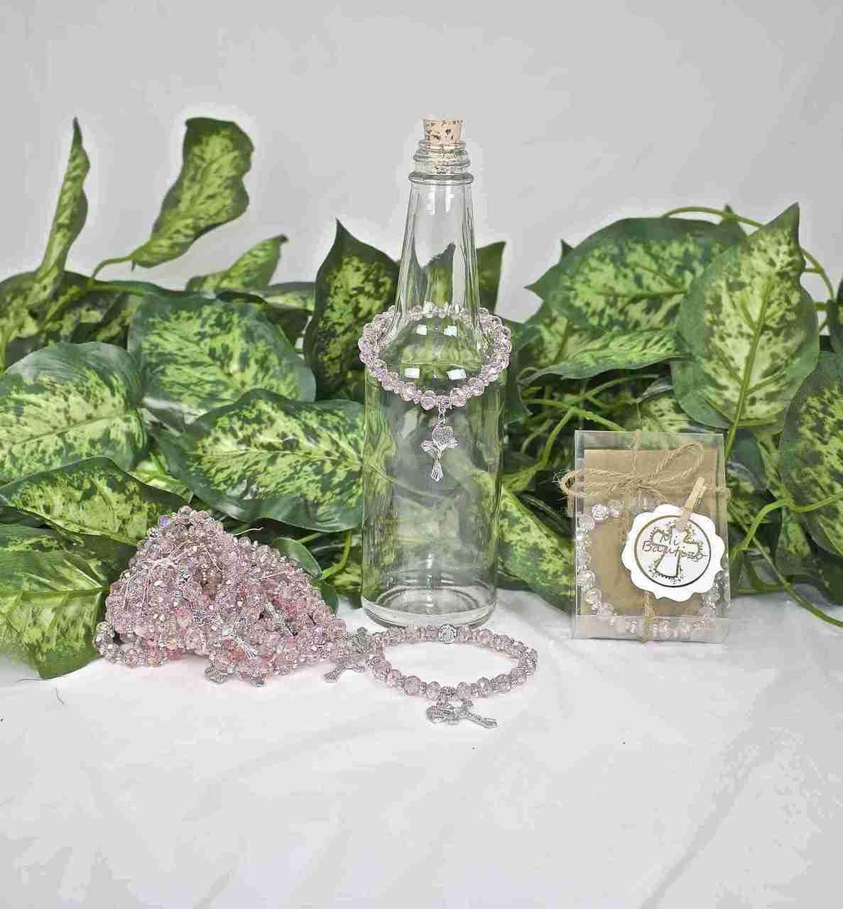 12 pcs-Beaded Rosaries Pink