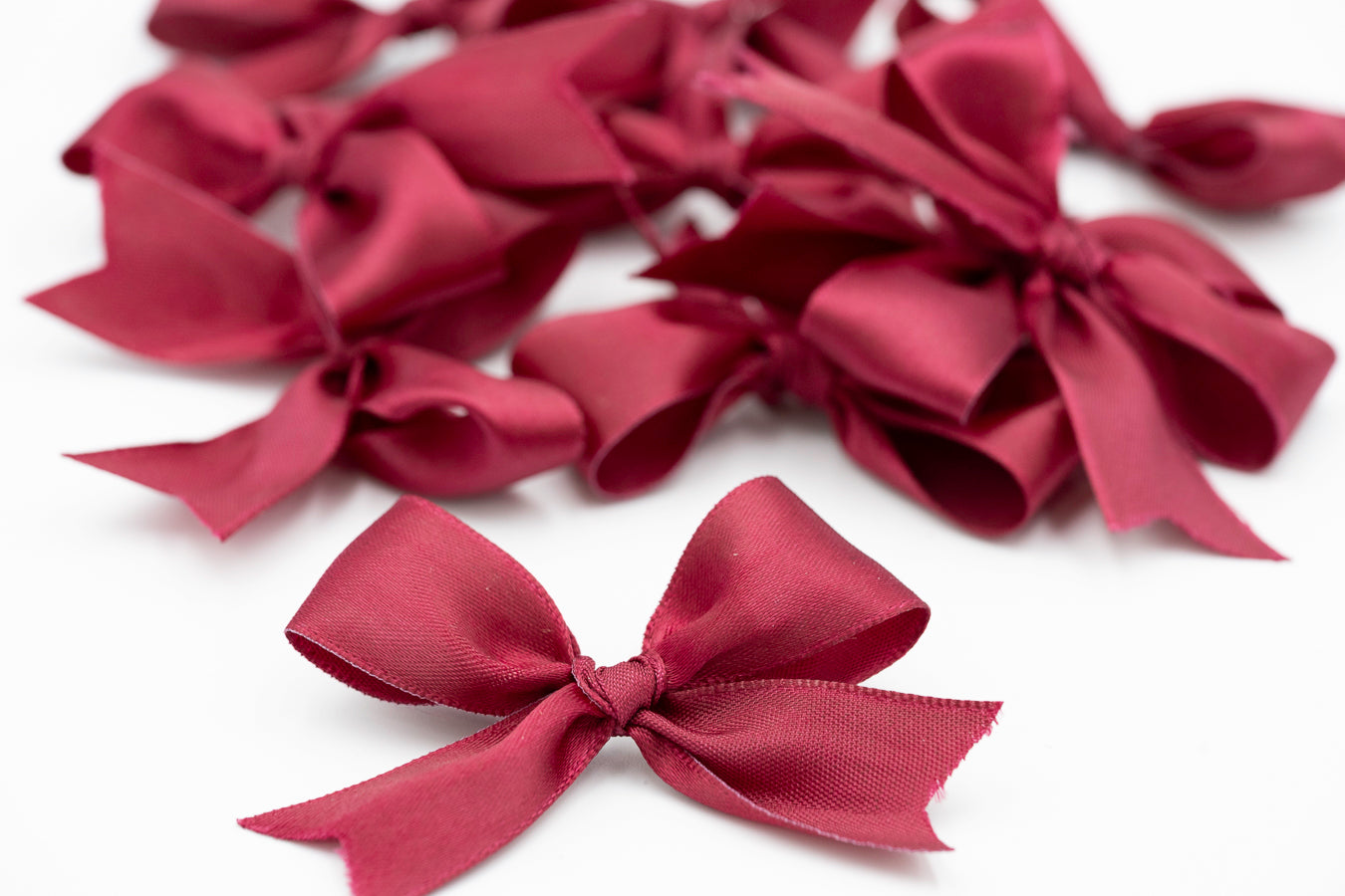 Satin Bows - 7/8" Ribbon - Pre-made - 12 Piece