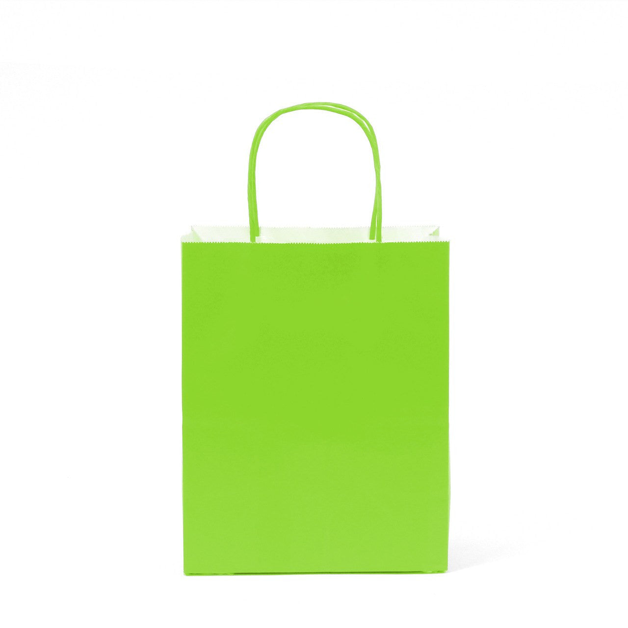 12 pcs- Solid Lime Green Color Kraft Bag 8" x 10"