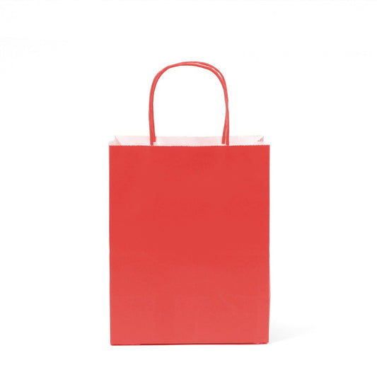 12 pcs- Solid Red Color Kraft Bag 8" x 10"