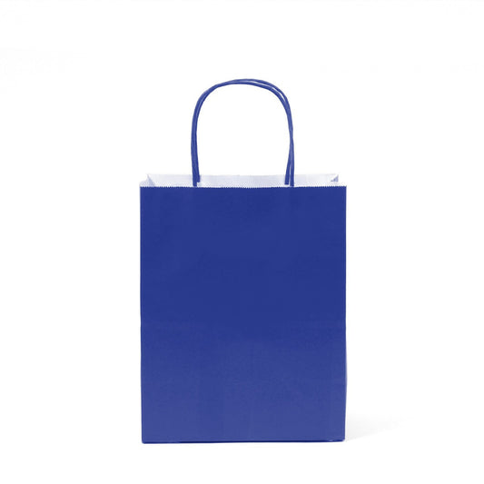 12 pcs- Solid Royal Blue Color Kraft Bag 8" x 10"
