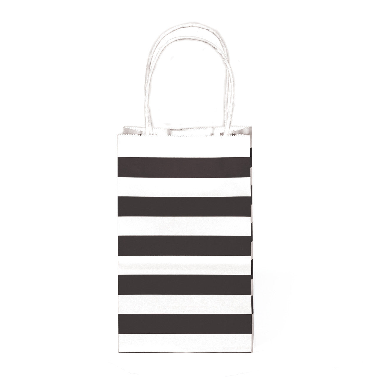 12 pcs- Stripe Black Kraft Bag 5" x 8.25"