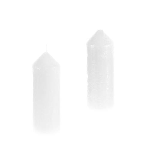 1 pc-6" Tall White Dome Unscented Pillar Candle