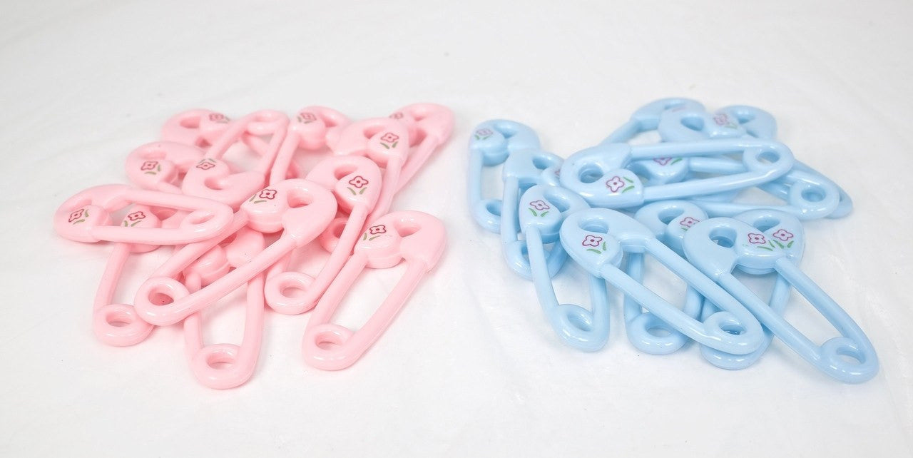 12 pcs- Plastic Pins (Pink)