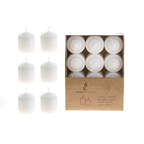 12 pcs- 5.75" Tall Unscented White Candles