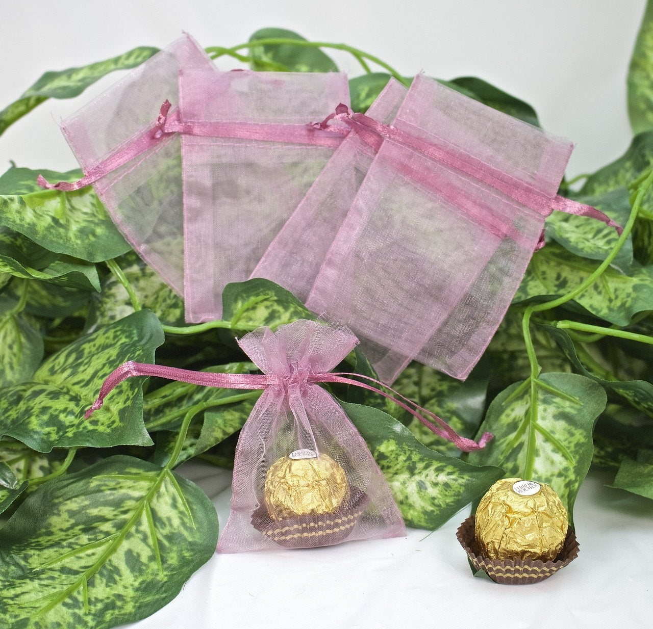 3"x 4" Organza Pouches (12 pieces) - Americasfavors