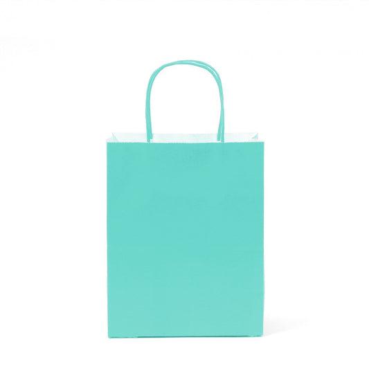12 pcs- Solid Mint Color Kraft Bag 8" x 10"
