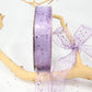 25 yards- Lavender Glitter Wire Ribbon 5/8"